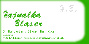 hajnalka blaser business card